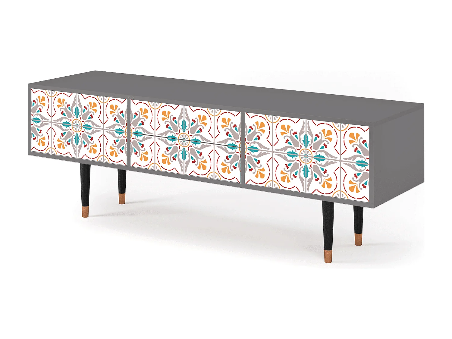 Szafka RTV - 170х59х48 cm - T4 - Spring Ceramics, Szary