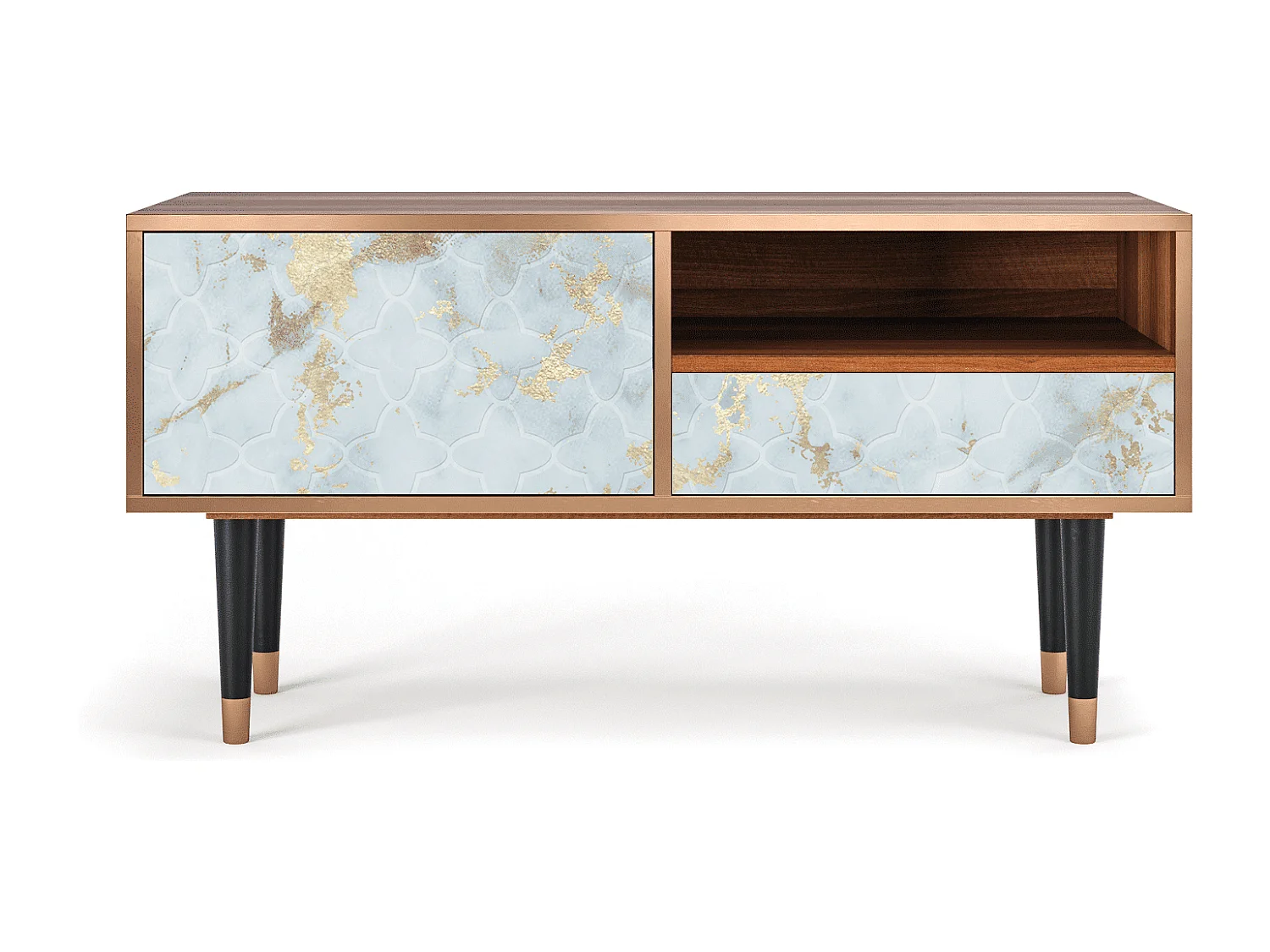 Mueble de TV - 115х59х48 cm - T3 - Golden Waves, Nogal