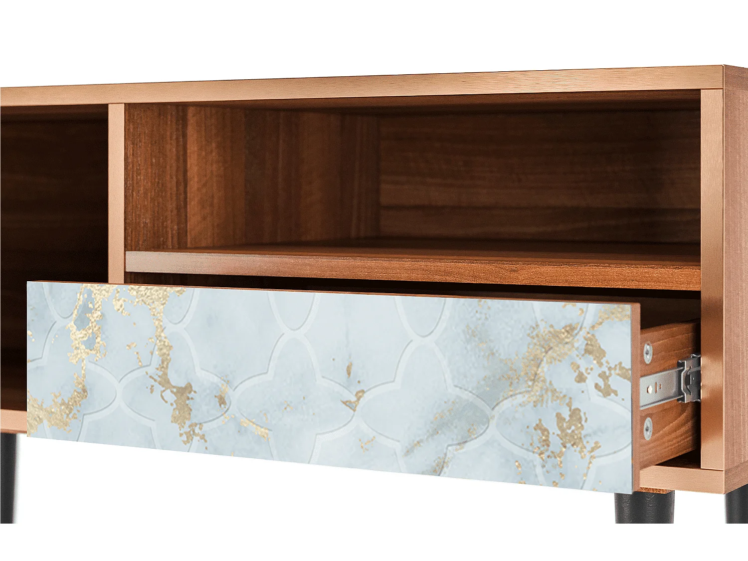 Mueble de TV - 115х59х48 cm - T3 - Golden Waves, Nogal