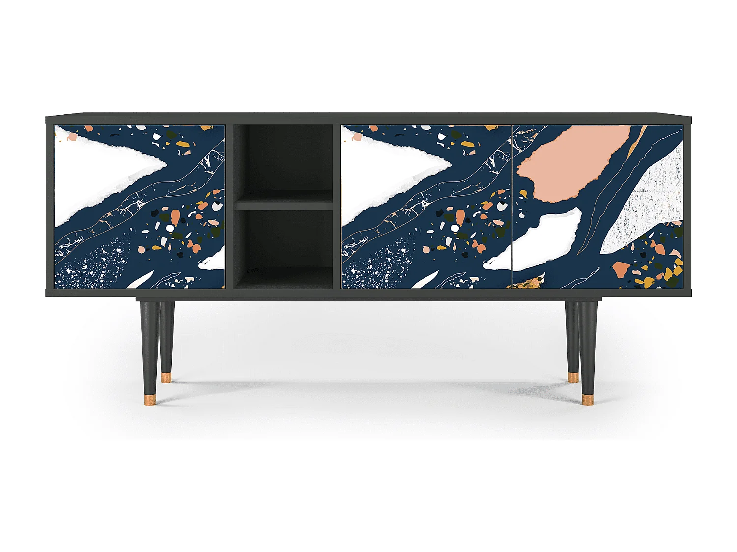 Mobile TV - 150х69х41 cm - T5 - Nude Iceberg, Antracite