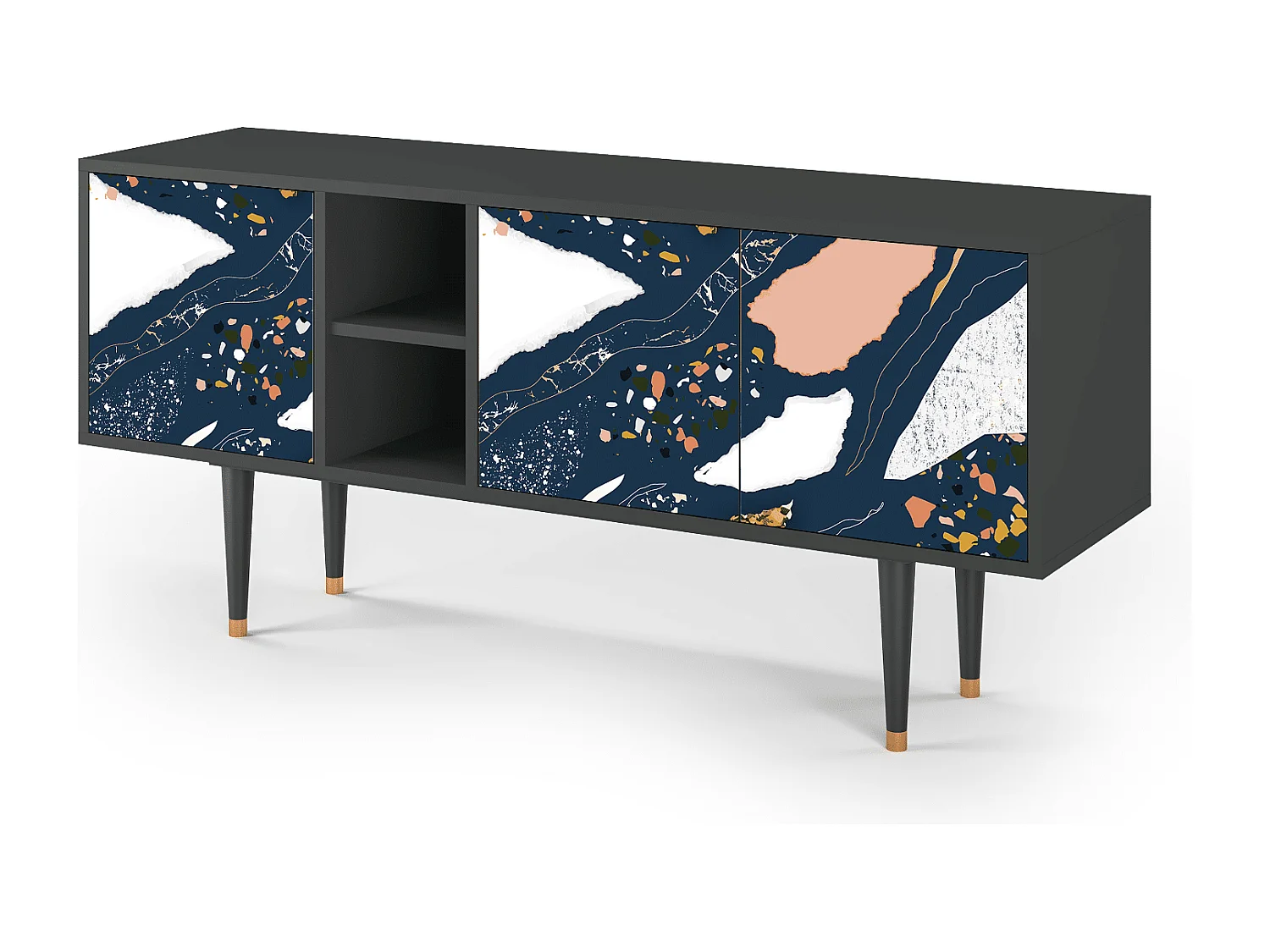 Mobile TV - 150х69х41 cm - T5 - Nude Iceberg, Antracite