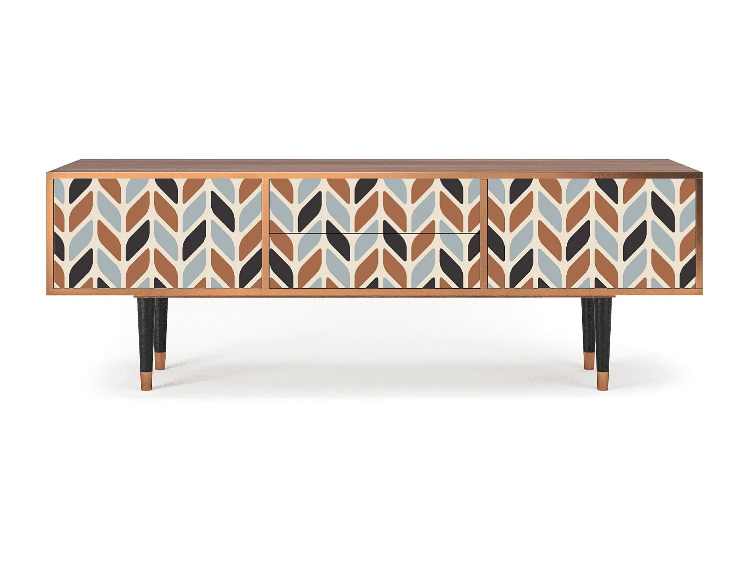 Szafka RTV - 170х59х48 cm - T4 - Beige Laure, Orzech