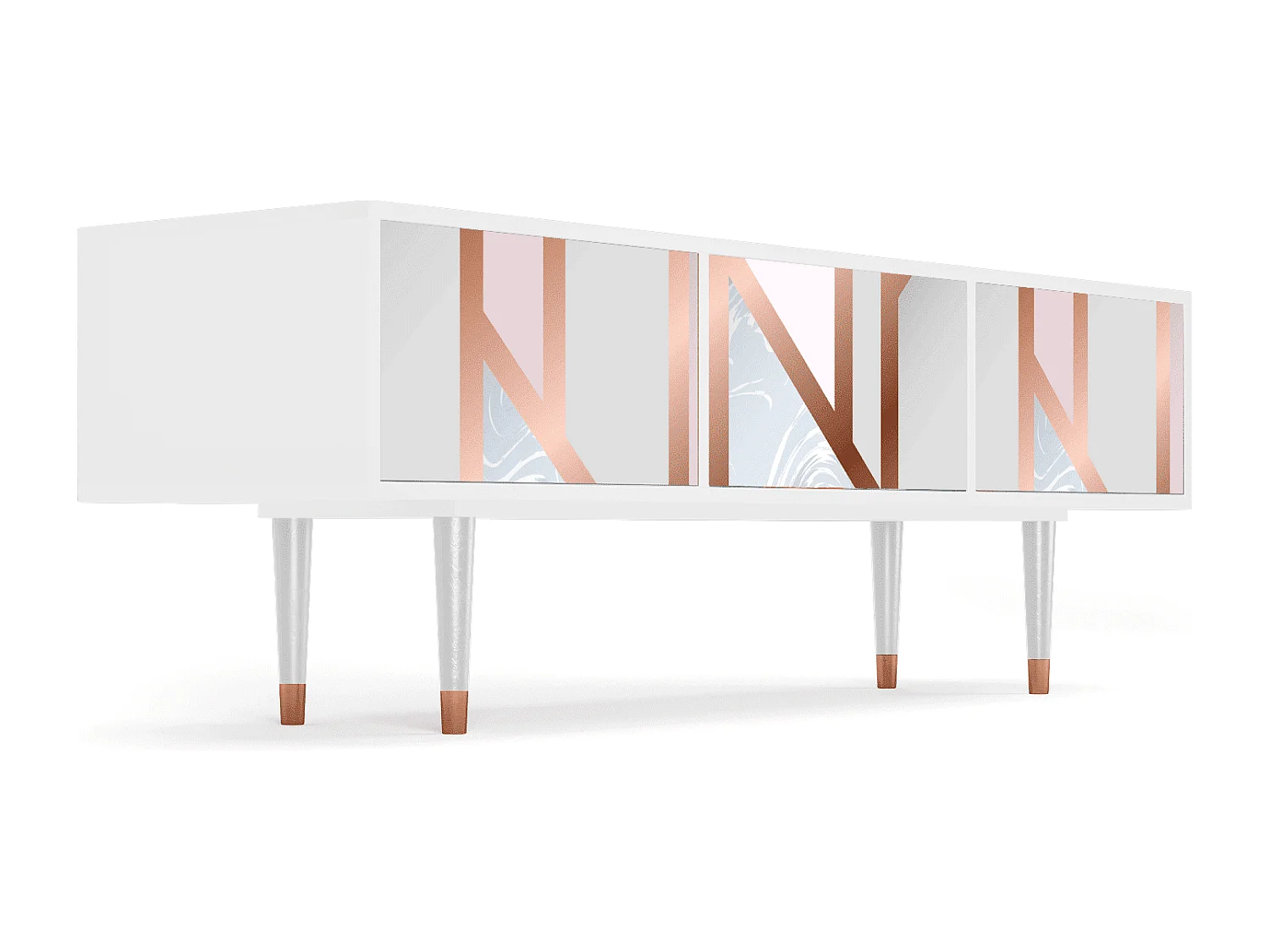 Szafka RTV - 170х59х48 cm - T4 - Champagne Story, Biały