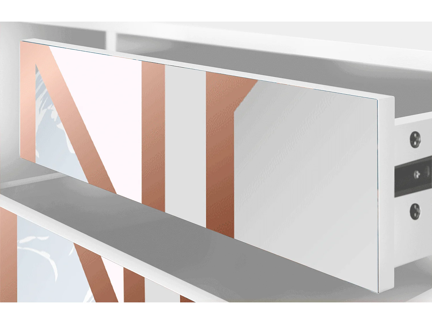 Szafka RTV - 170х59х48 cm - T4 - Champagne Story, Biały