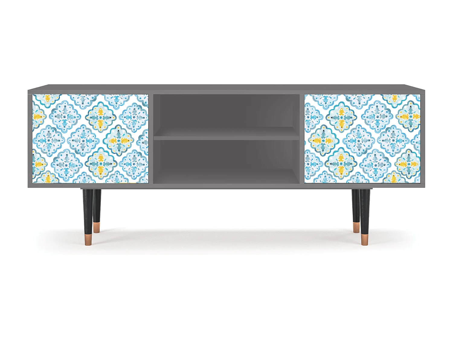 Mobile TV - 170х69х48 cm - T2 - Portugese tiles, Grigio