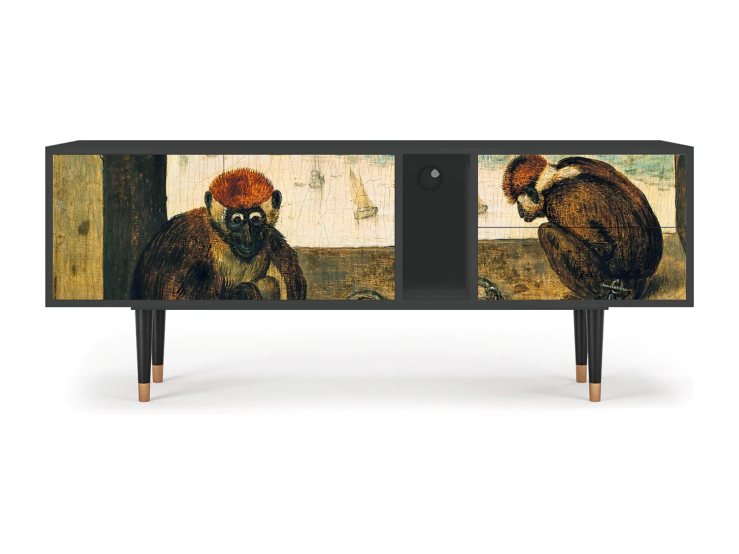 Szafka RTV - 170х69х48 cm - T1 - Two Monkeys, Antracyt