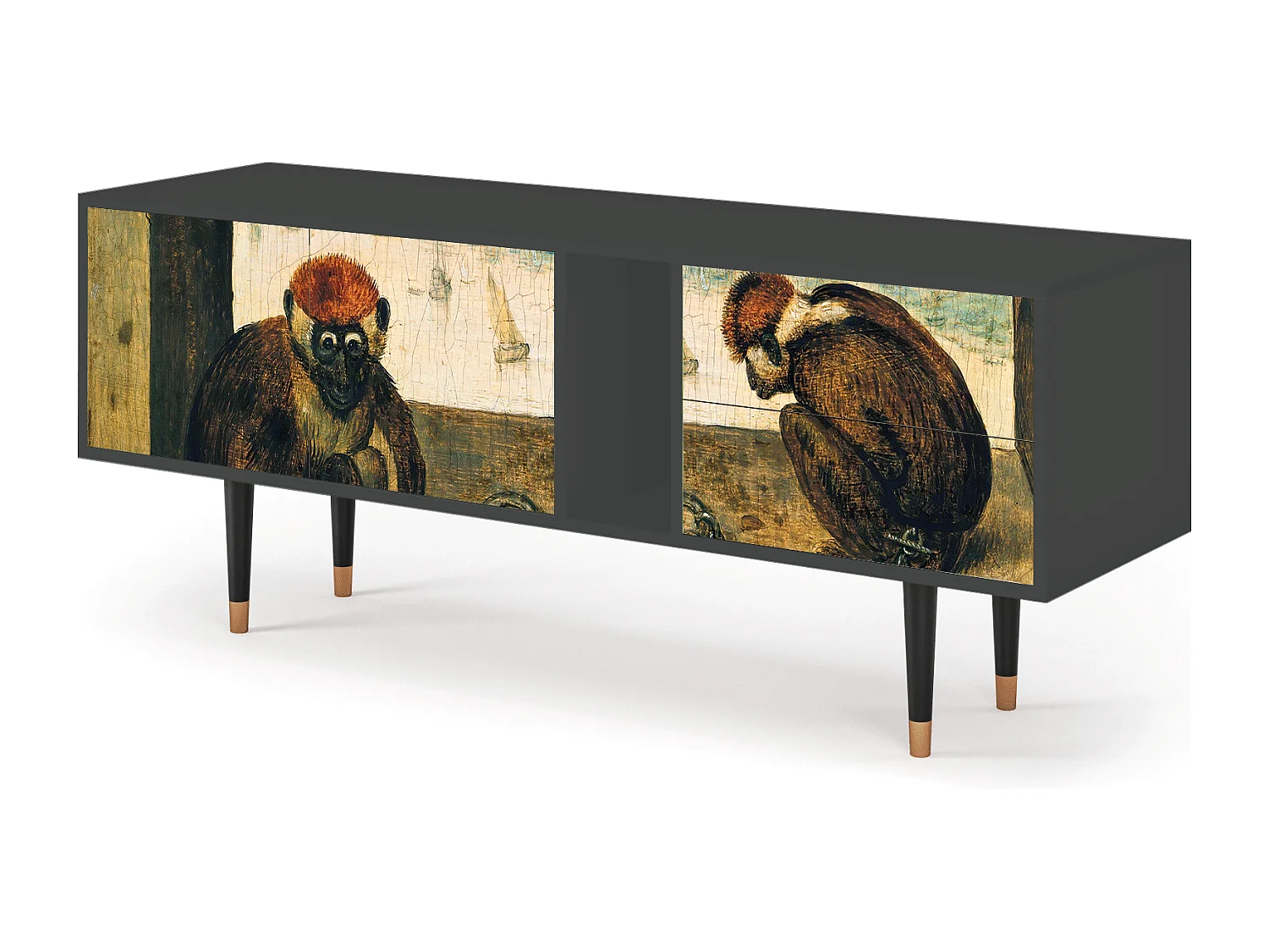 Szafka RTV - 170х69х48 cm - T1 - Two Monkeys, Antracyt