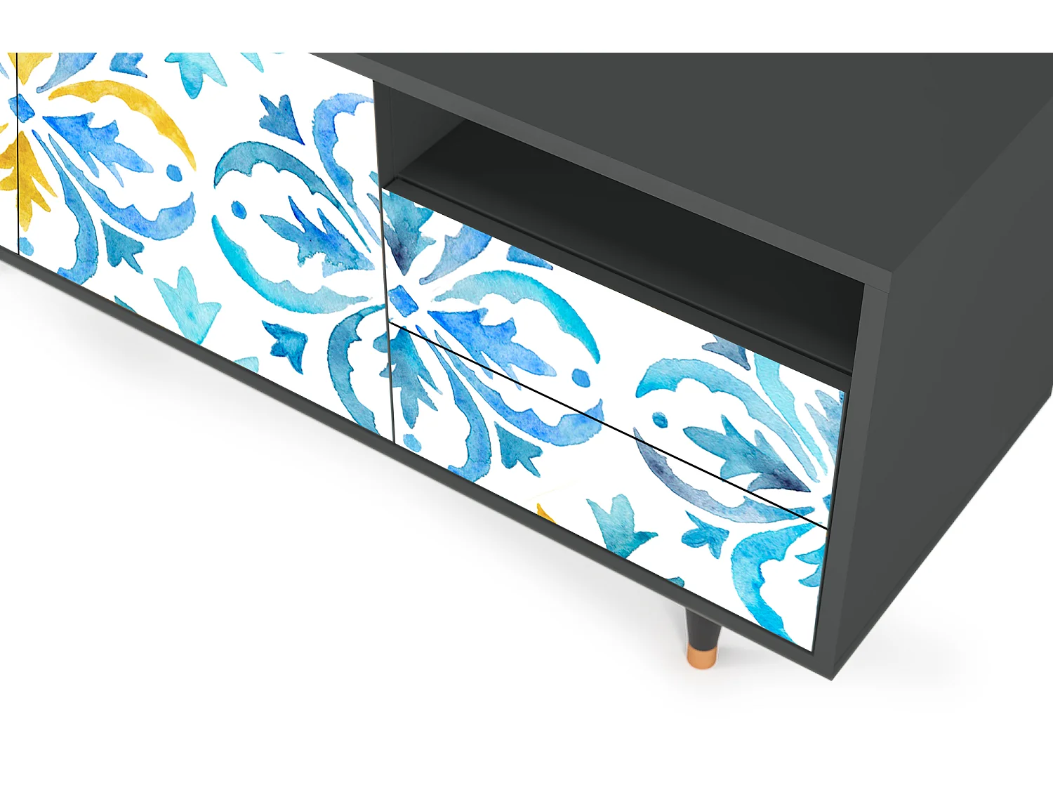 Mobile TV - 125х56х41 cm - T7 - Lisbon Flover, Antracite