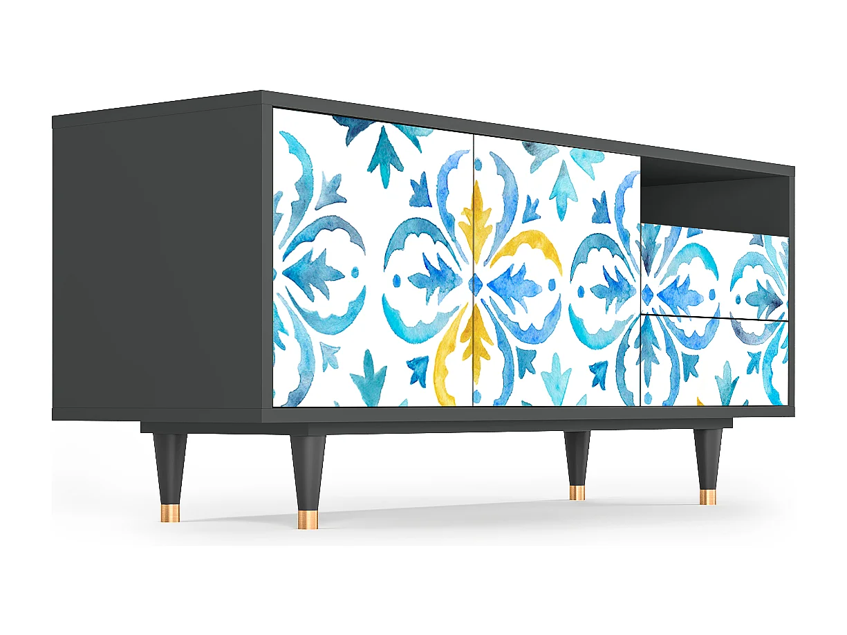 TV-meubel - 125х56х41 cm - T7 - Lisbon Flover, Antraciet