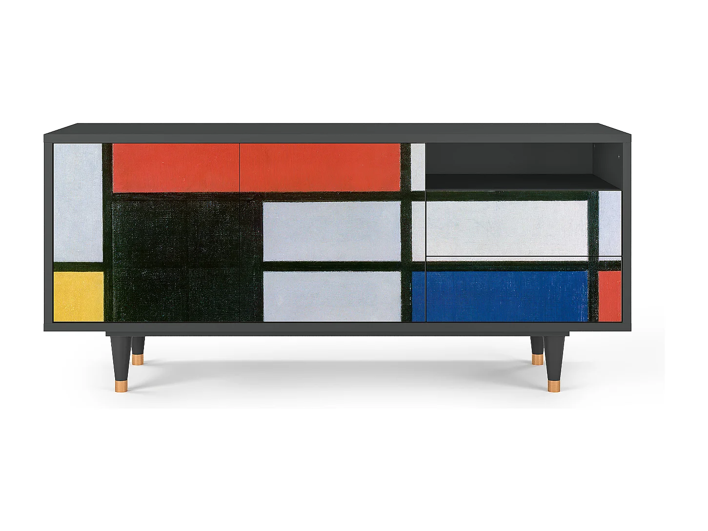 TV-meubel - 125х56х41 cm - T7 - Composition, Antraciet