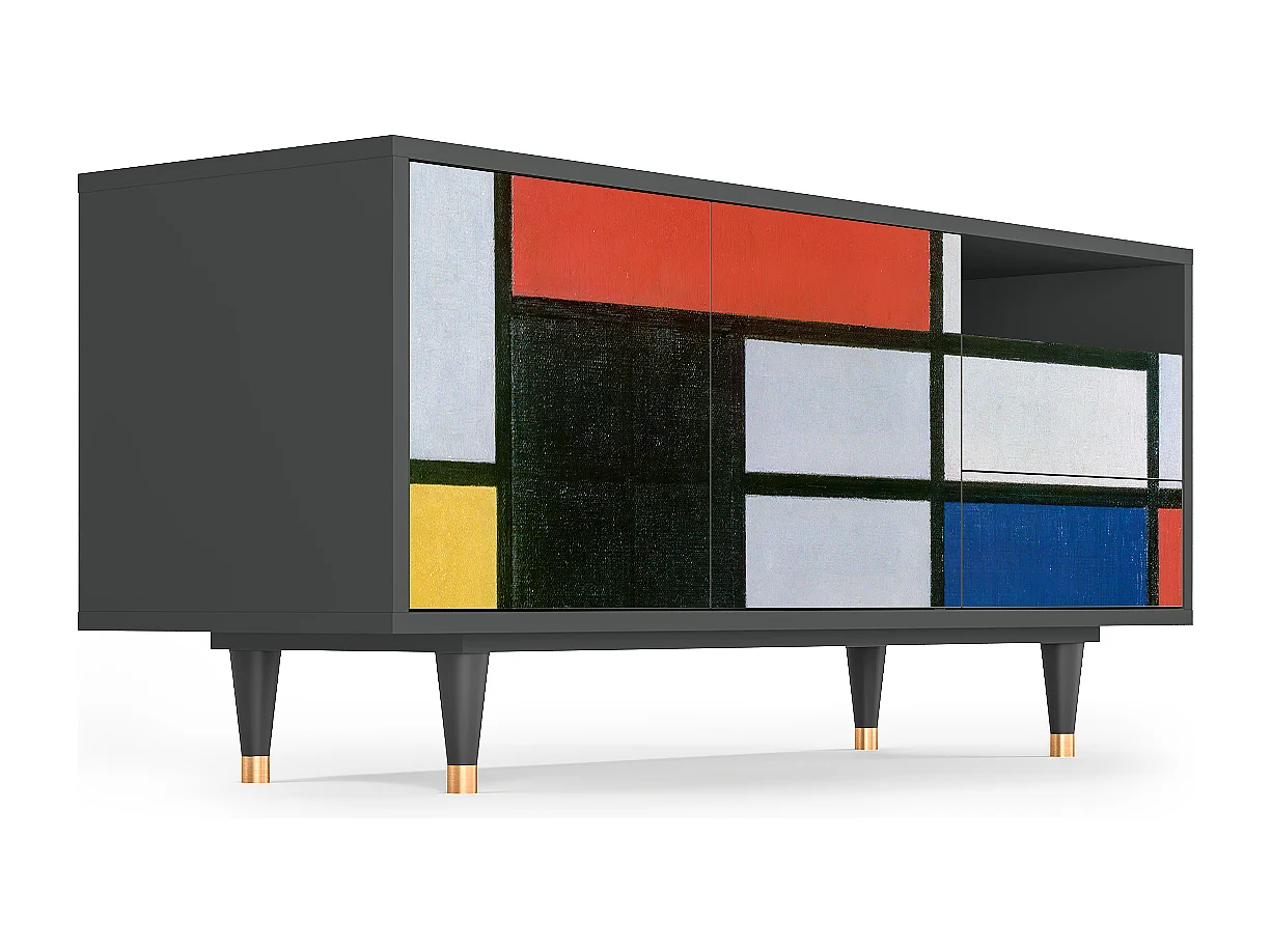 TV-meubel - 125х56х41 cm - T7 - Composition, Antraciet