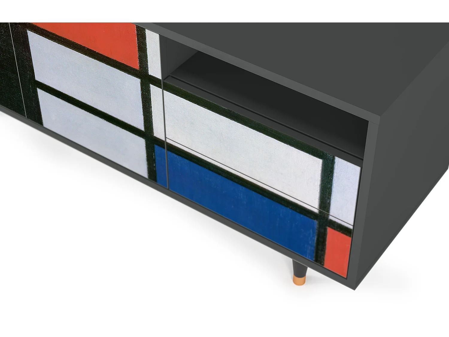 TV-meubel - 125х56х41 cm - T7 - Composition, Antraciet