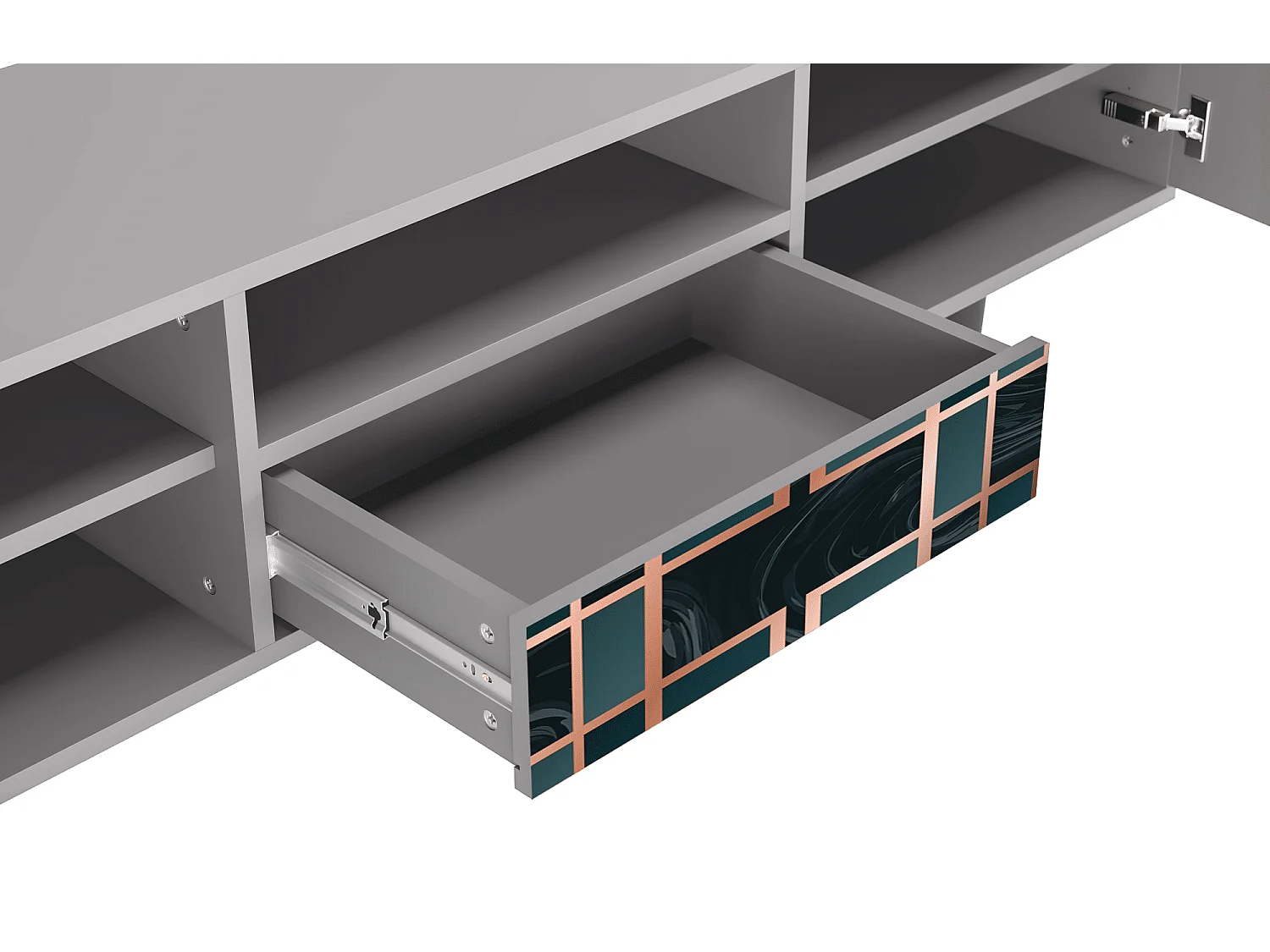 Meuble TV - 170х59х41 cm - T6 - Emerald Metro, Gris