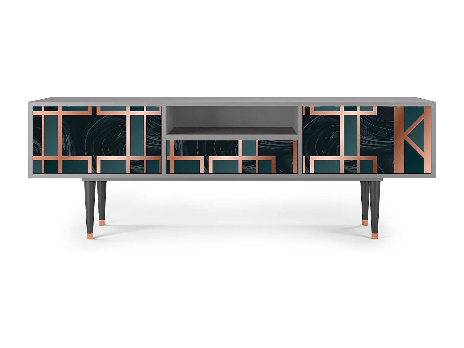 Meuble TV - 170х59х41 cm - T6 - Emerald Metro, Gris