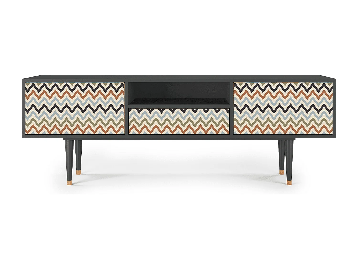 Meuble TV - 170х59х41 cm - T6 - Bright Ripple, Anthracite