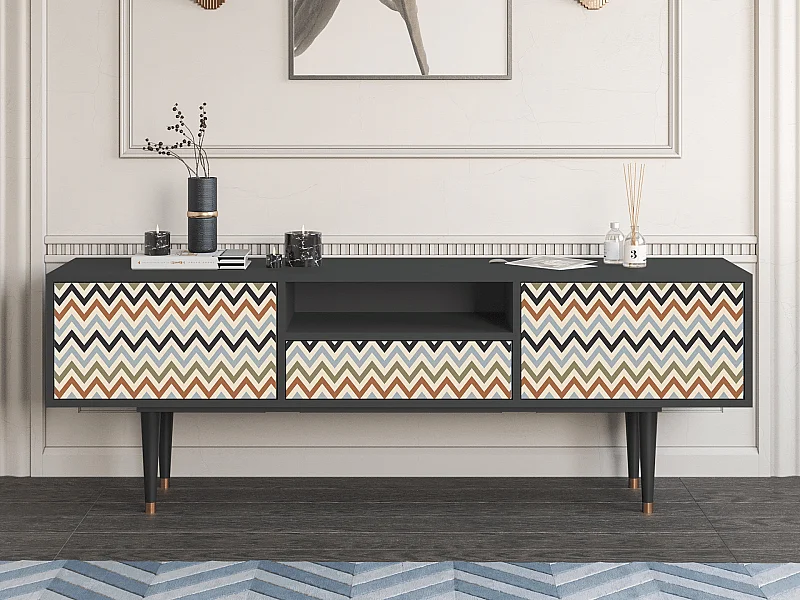 Mobile TV - 170х59х41 cm - T6 - Bright Ripple, Antracite