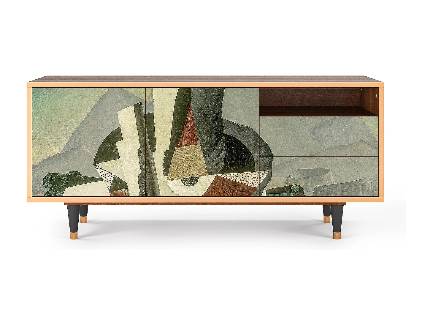 Mobile TV - 125х56х41 cm - T7 - The Cubist Paintings , Noce