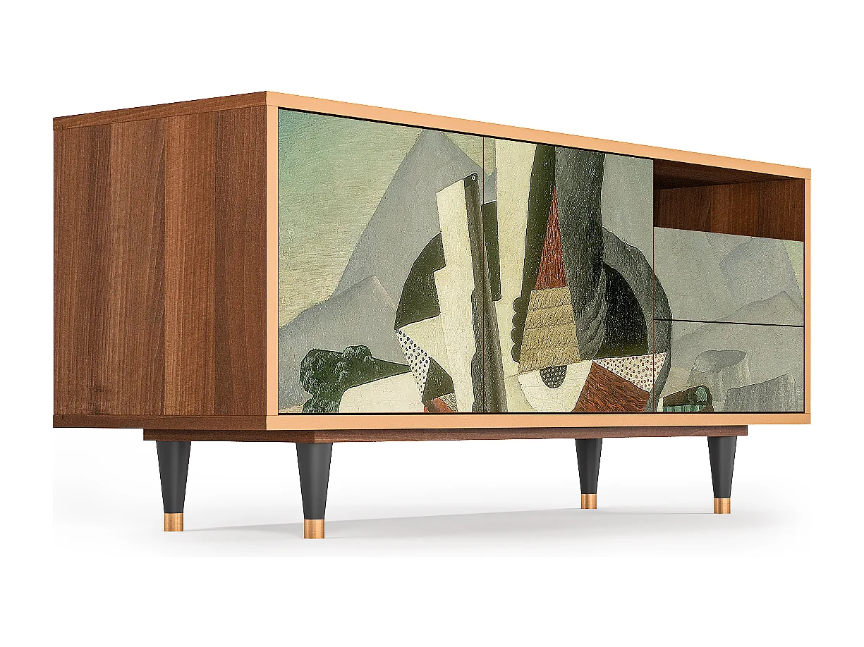 Mobile TV - 125х56х41 cm - T7 - The Cubist Paintings , Noce