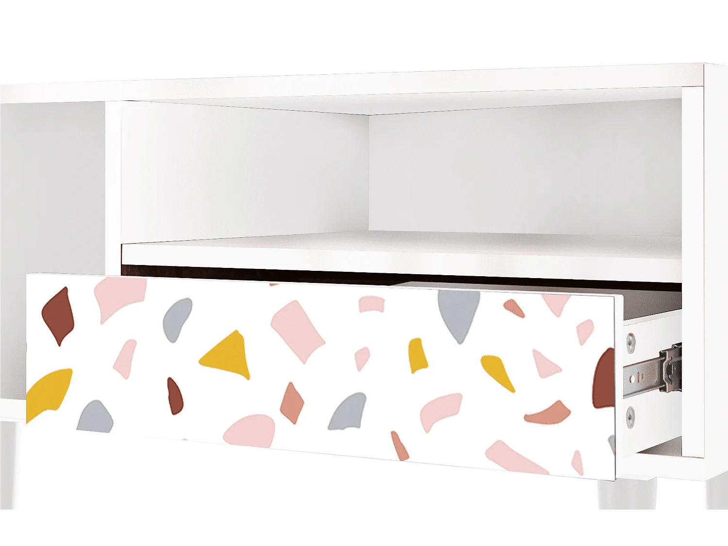 Meuble TV - 115х59х48 cm - T3 - Marmelade Cheese, Blanc