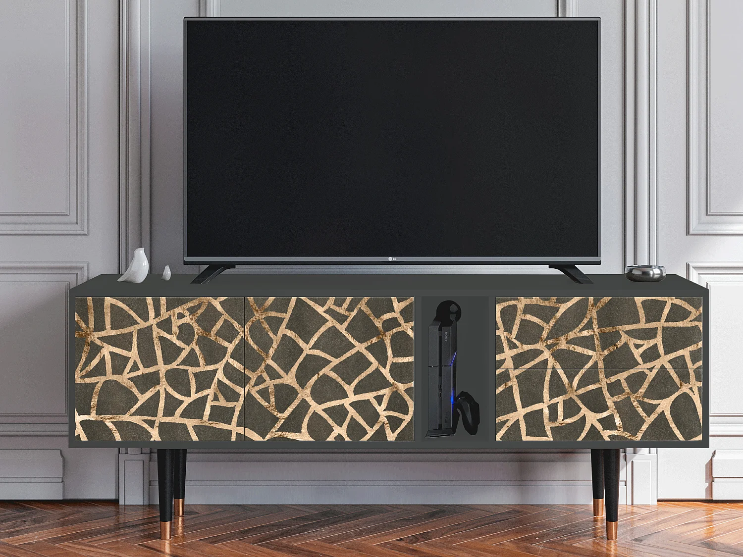 Meuble TV - 170х69х48 cm - T1 - Enlarged Leaf, Anthracite