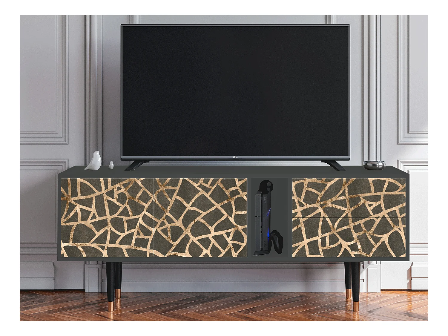 Mobile TV - 170х69х48 cm - T1 - Enlarged Leaf, Antracite