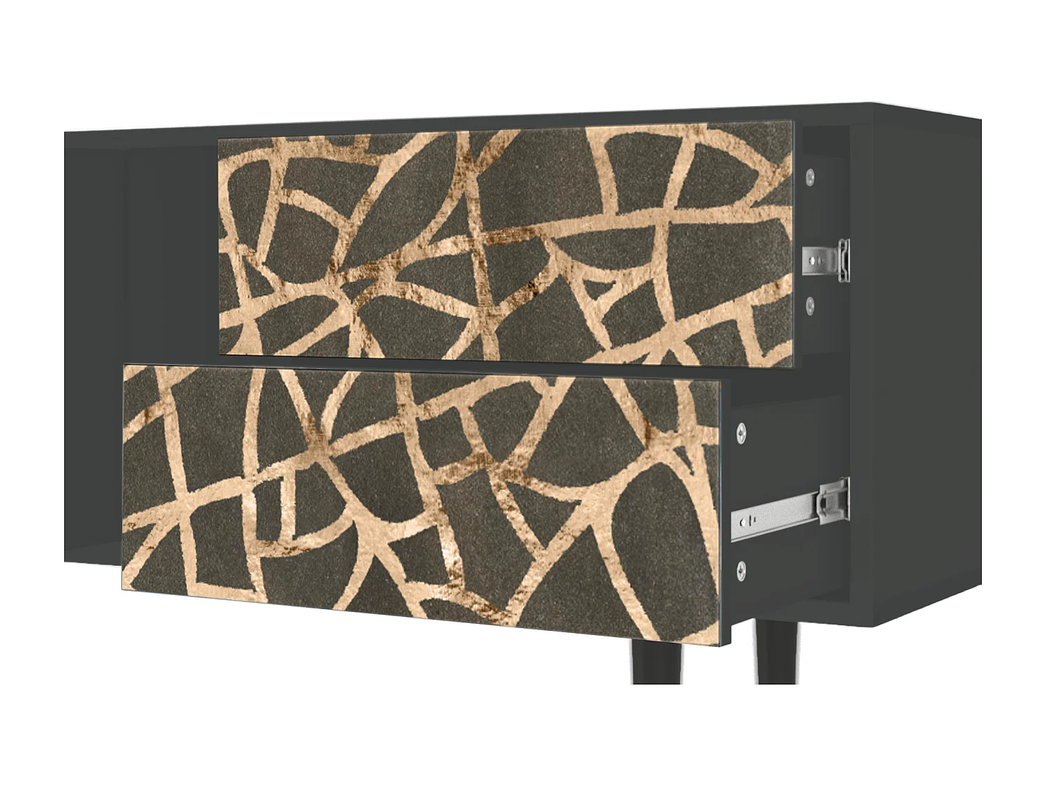 Mueble de TV - 170х69х48 cm - T1 - Enlarged Leaf, Antracita