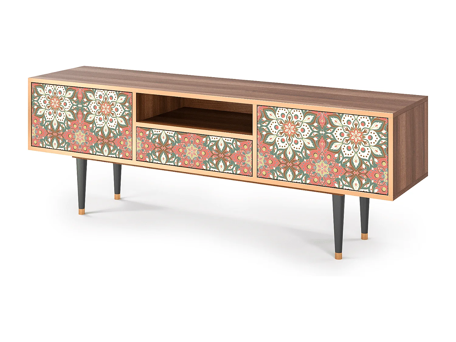 Meuble TV - 170х59х41 cm - T6 - Peach Grove, Noyer