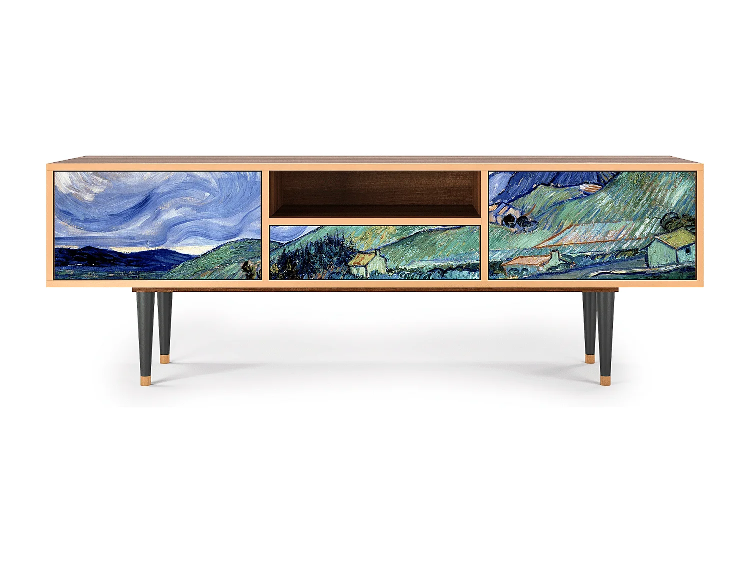 Mobile TV - 170х59х41 cm - T6 - Landscape, Noce