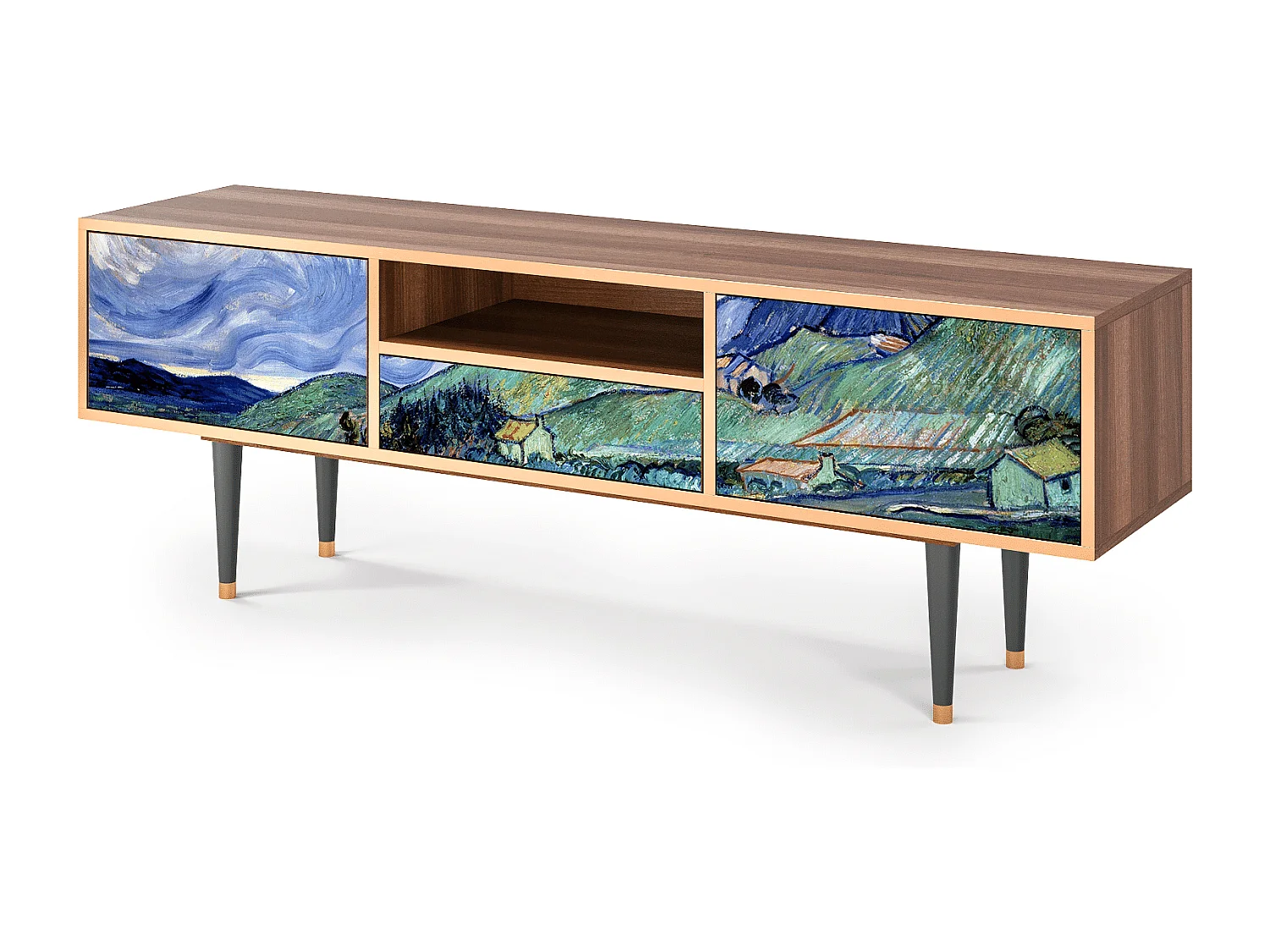 Mobile TV - 170х59х41 cm - T6 - Landscape, Noce