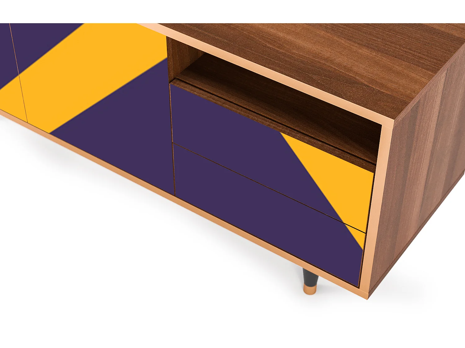 Meuble TV - 125х56х41 cm - T7 - The Brightest Way, Noyer