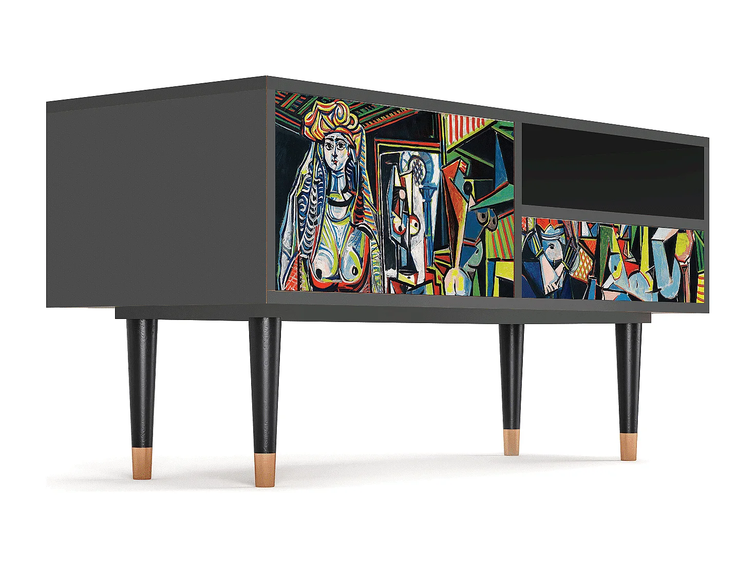 TV-Möbel - 115х59х48 cm - T3 - Women of Algiers, Anthrazit