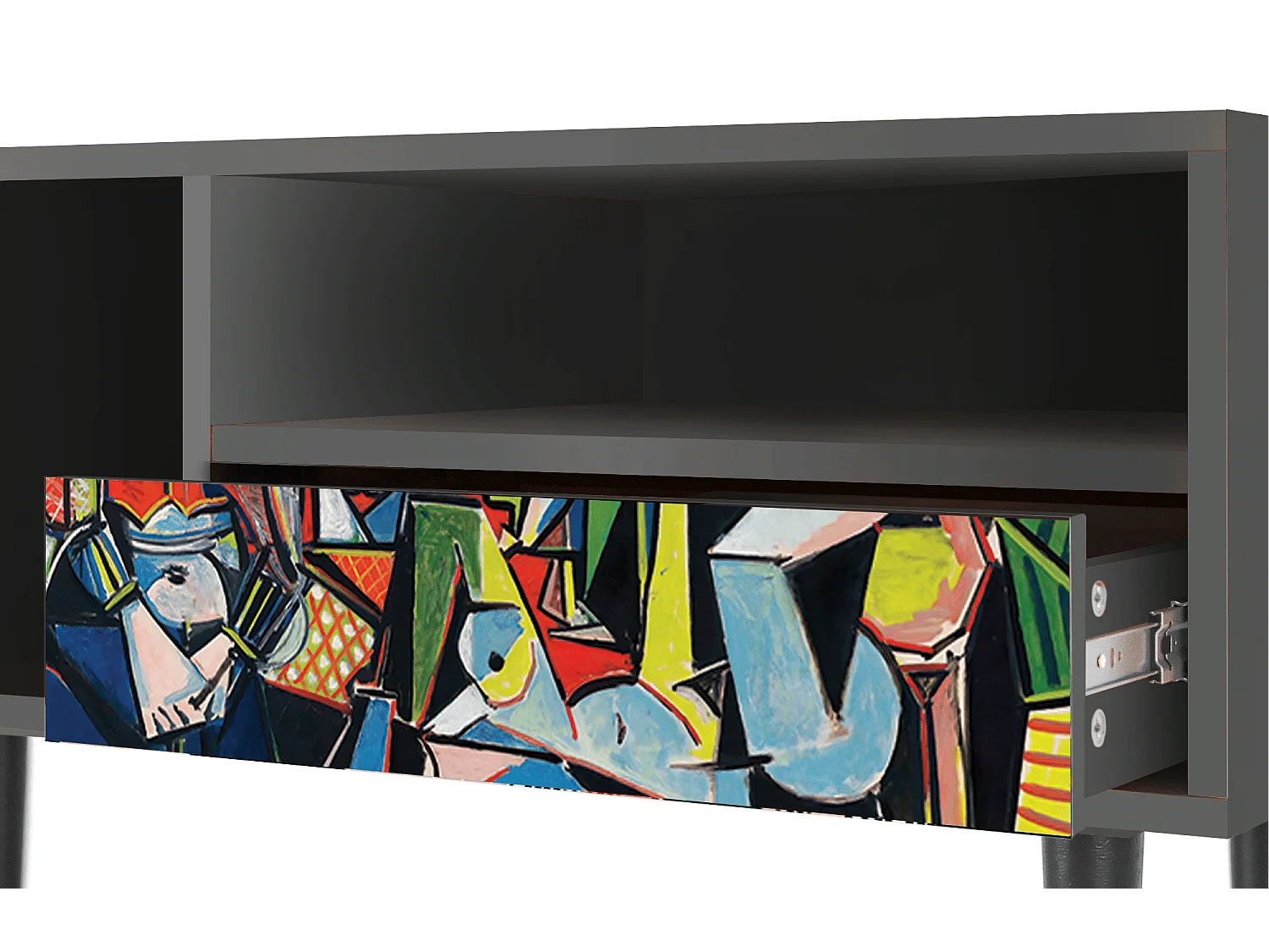 TV-Möbel - 115х59х48 cm - T3 - Women of Algiers, Anthrazit