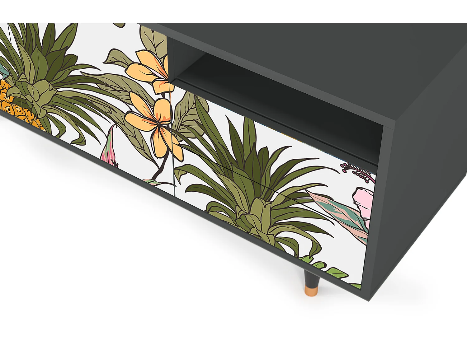 Meuble TV - 125х56х41 cm - T7 - Estival Fruit, Anthracite