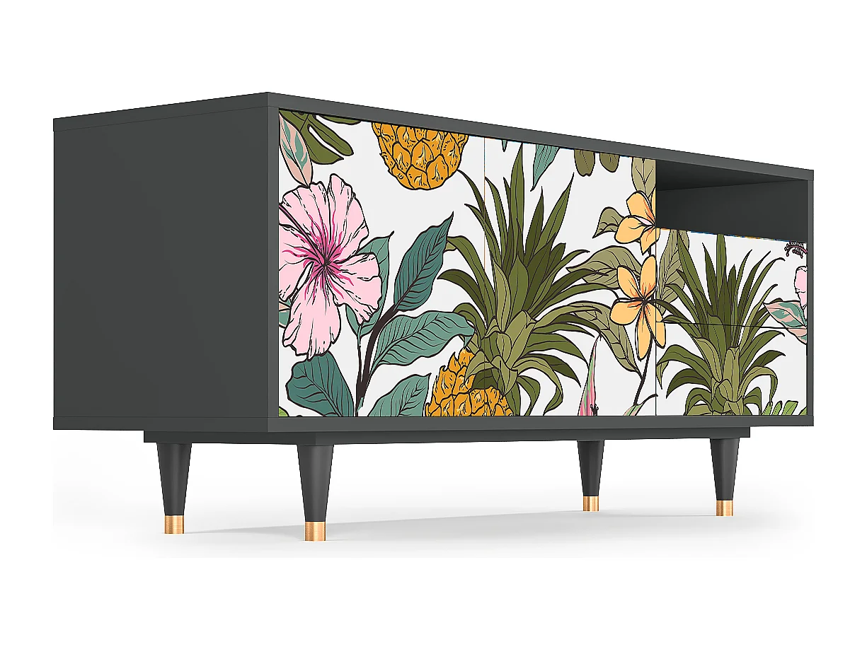 Szafka RTV - 125х56х41 cm - T7 - Estival Fruit, Antracyt