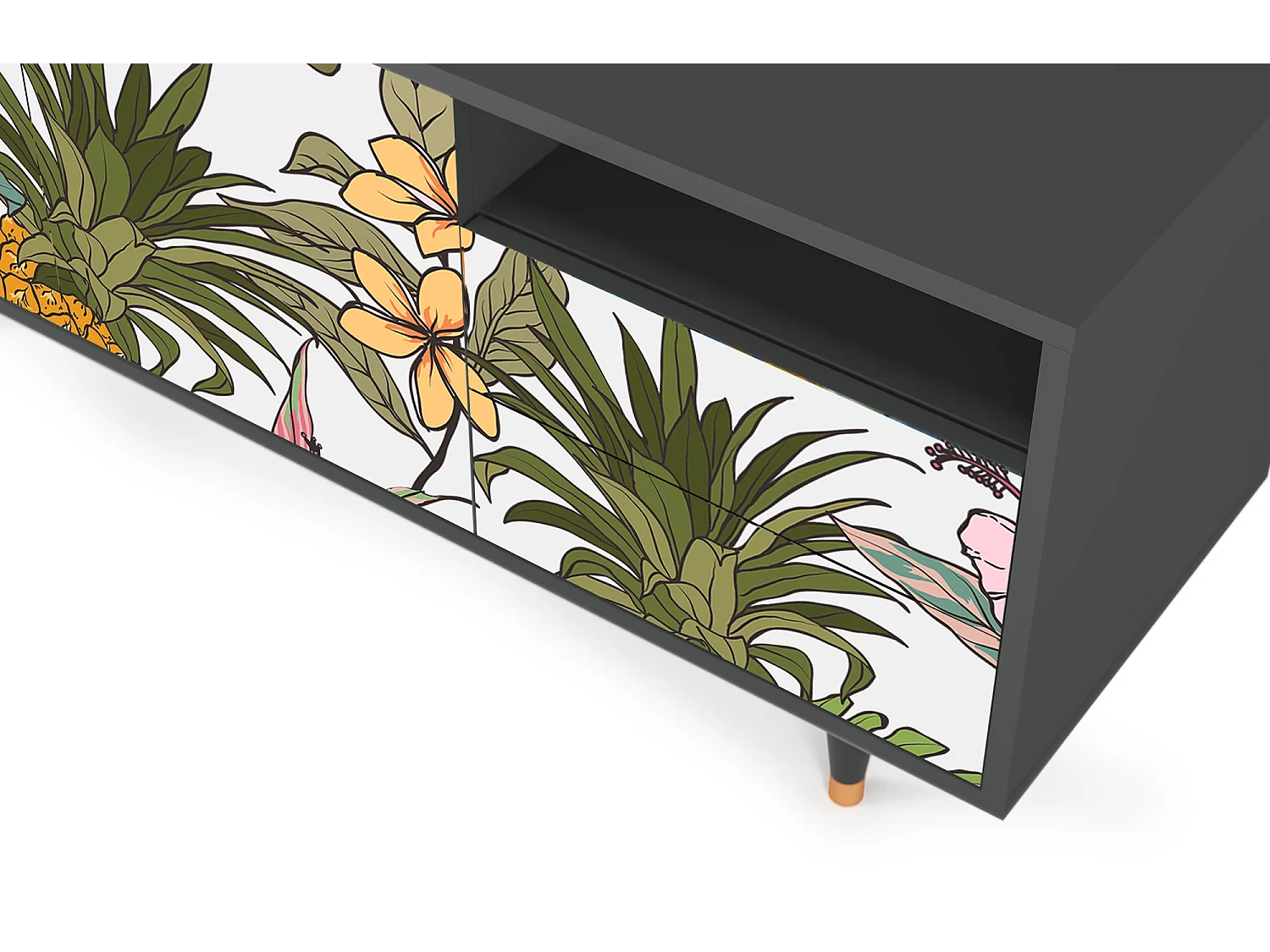 Szafka RTV - 125х56х41 cm - T7 - Estival Fruit, Antracyt