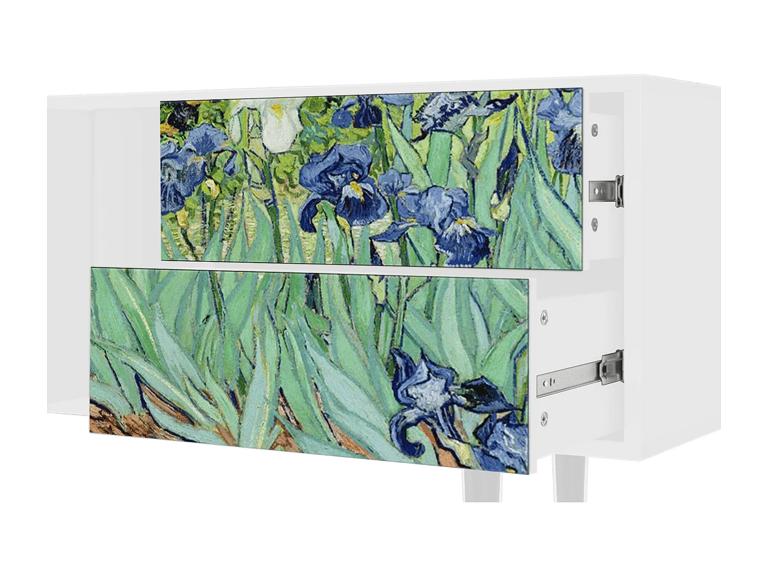 Szafka RTV - 170х69х48 cm - T1 - Irises , Biały