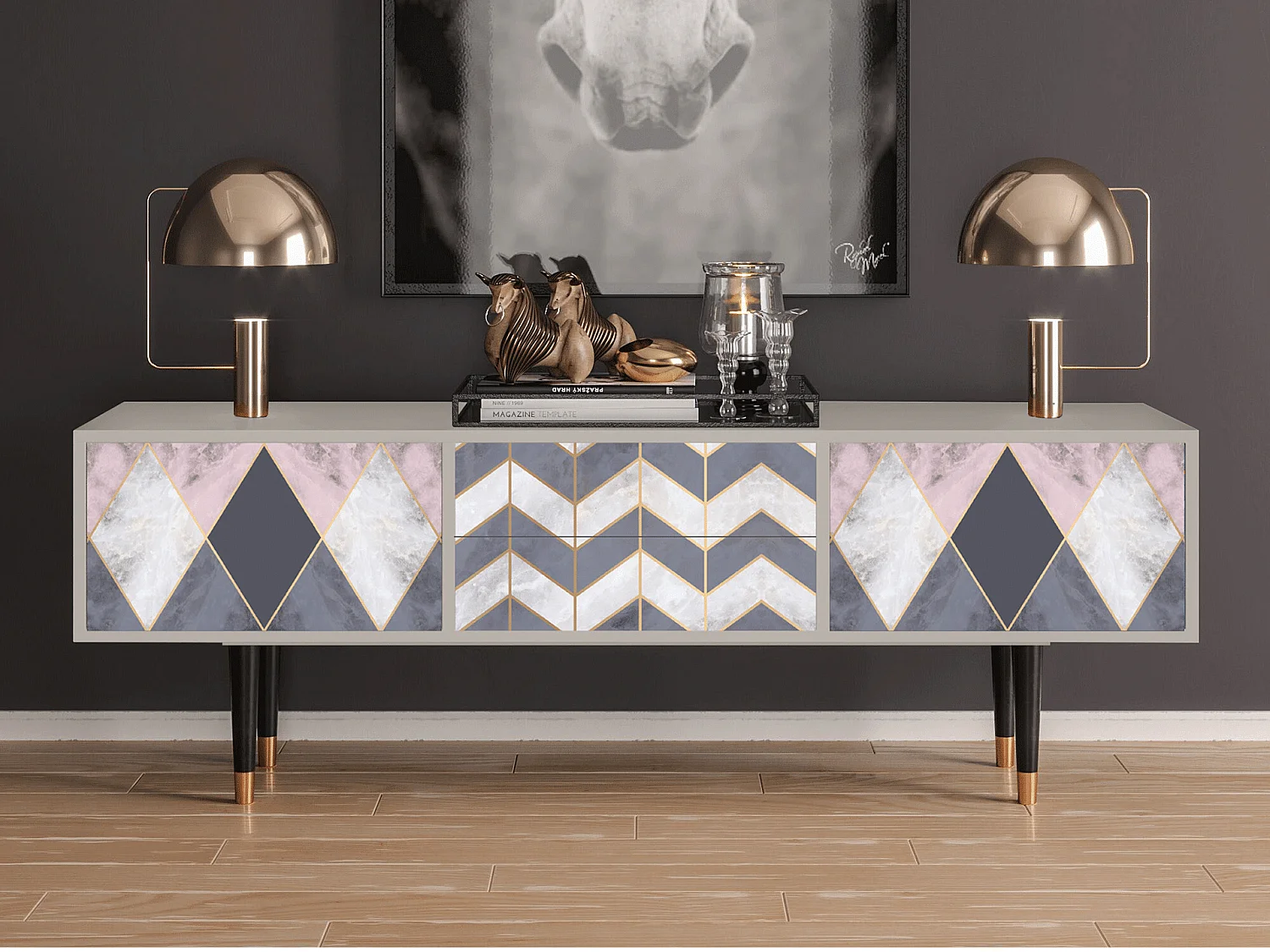 Meuble TV - 170х59х48 cm - T4 - Ideal Harmony, Sable