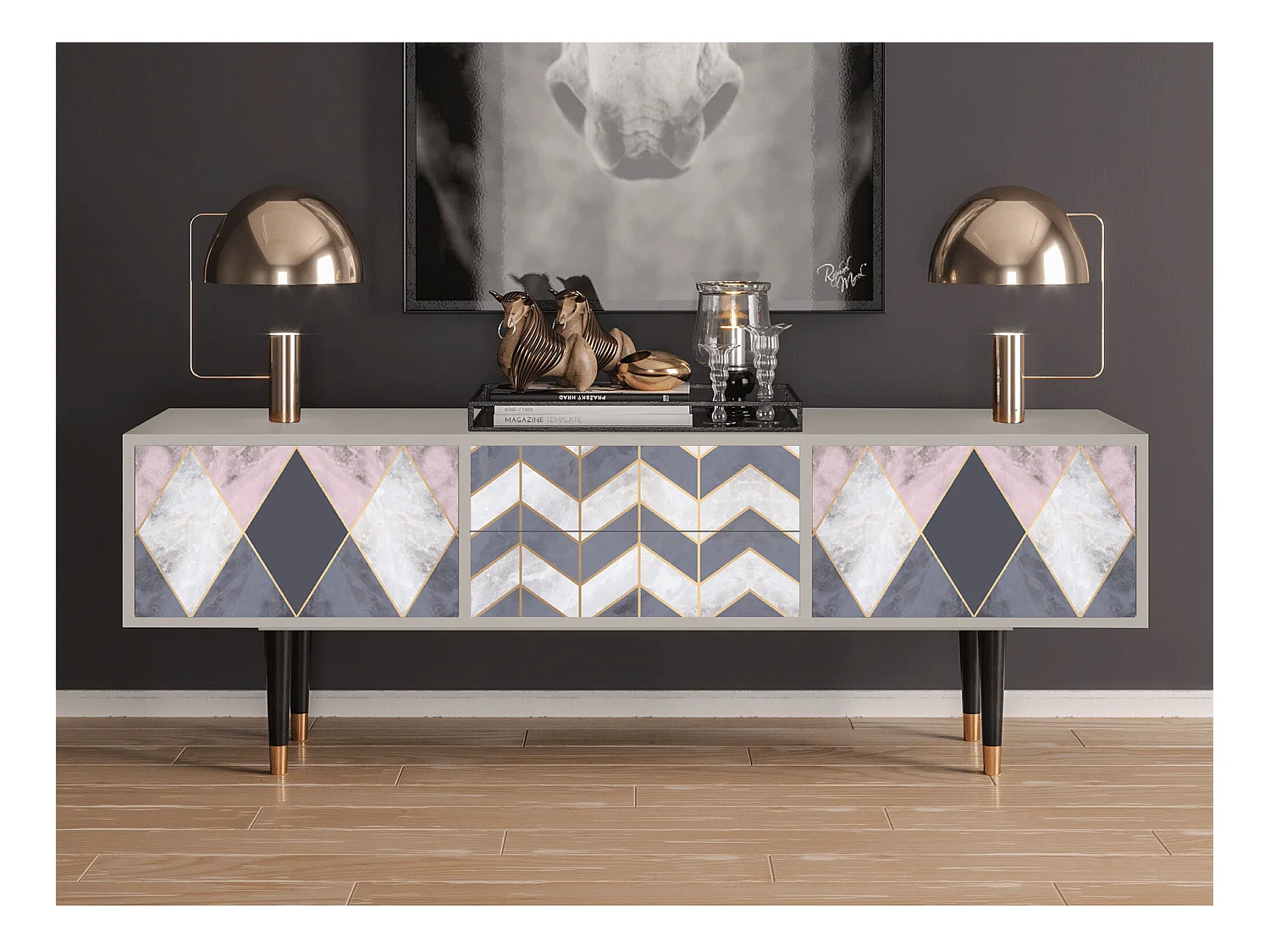 Meuble TV - 170х59х48 cm - T4 - Ideal Harmony, Sable