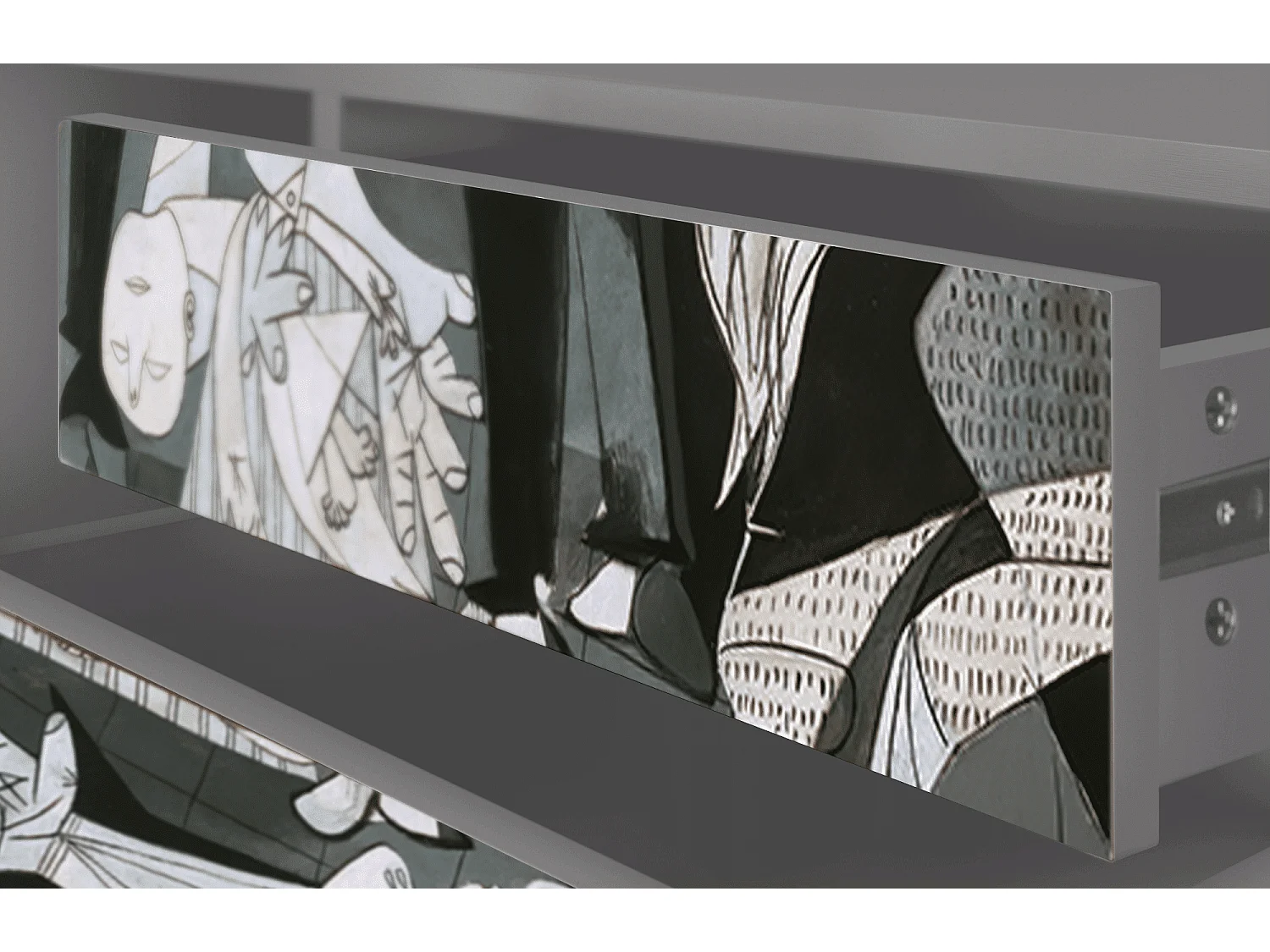 TV-meubel - 170х59х48 cm - T4 - Guernica by Picasso, Grijs