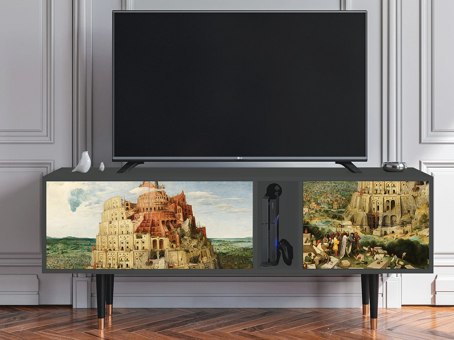 Meuble TV - 170х69х48 cm - T1 - Elder The Tower, Anthracite