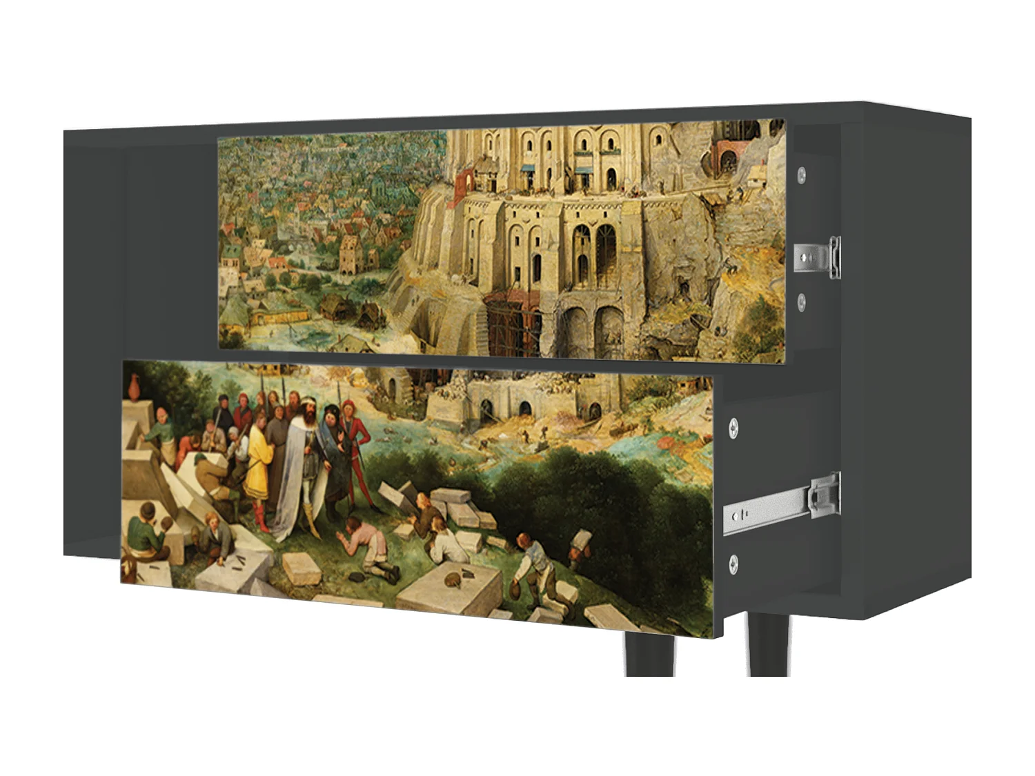 Meuble TV - 170х69х48 cm - T1 - Elder The Tower, Anthracite