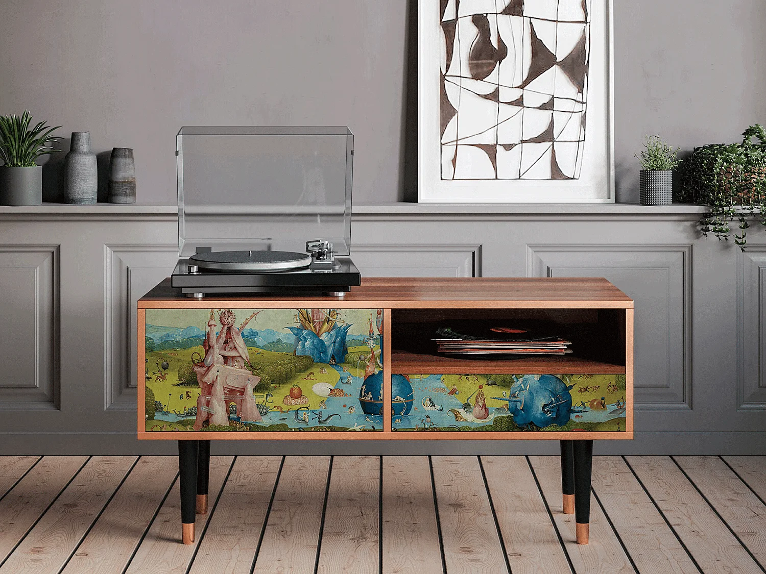 TV-meubel - 115х59х48 cm - T3 - The Garden 2 by Bosch, Walnoot