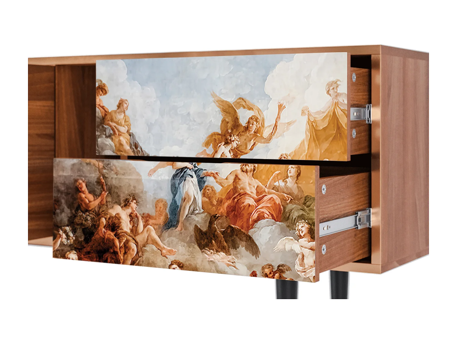 TV-Möbel - 170х69х48 cm - T1 - Versailles, Walnuss