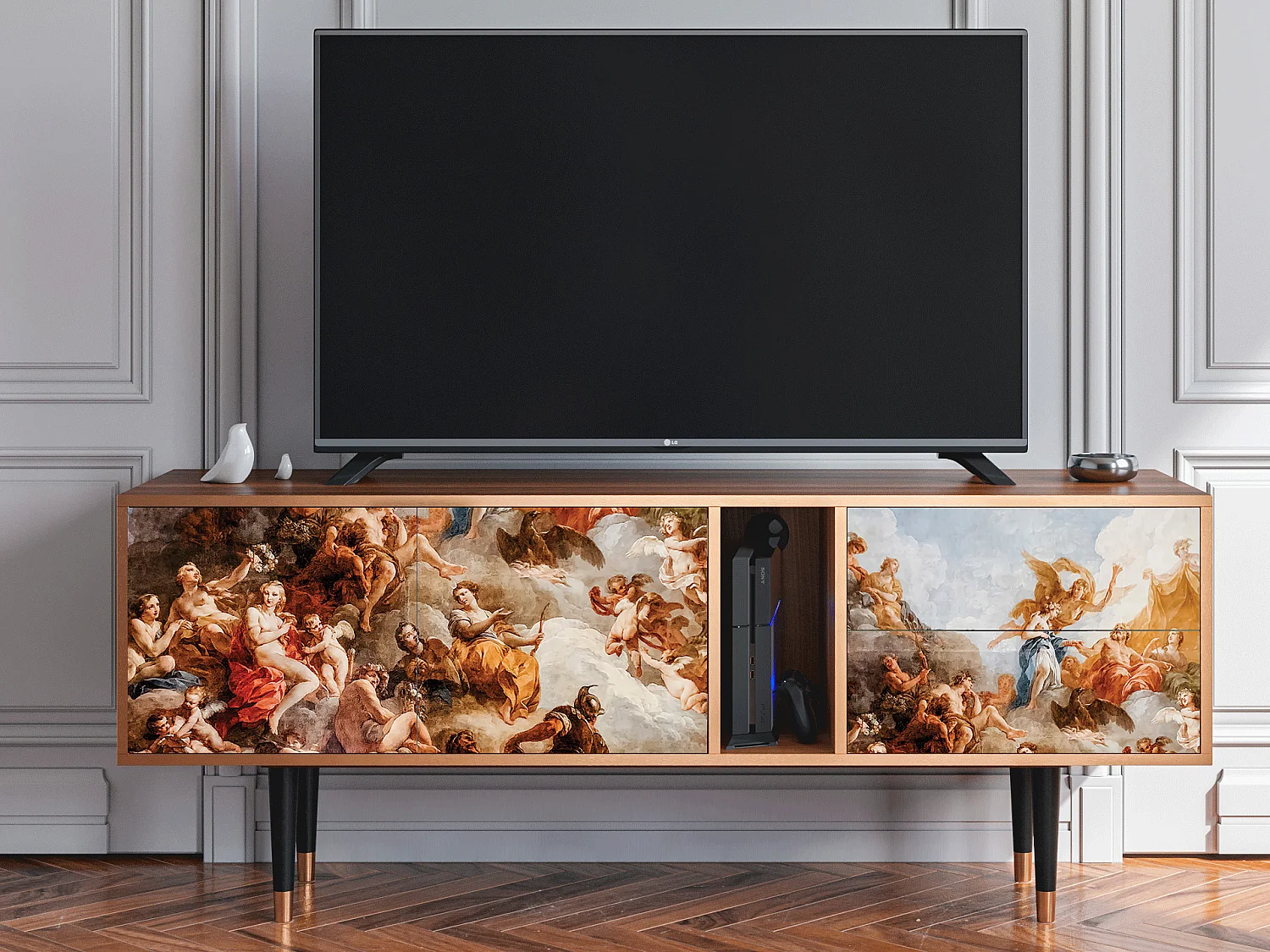 TV-Möbel - 170х69х48 cm - T1 - Versailles, Walnuss