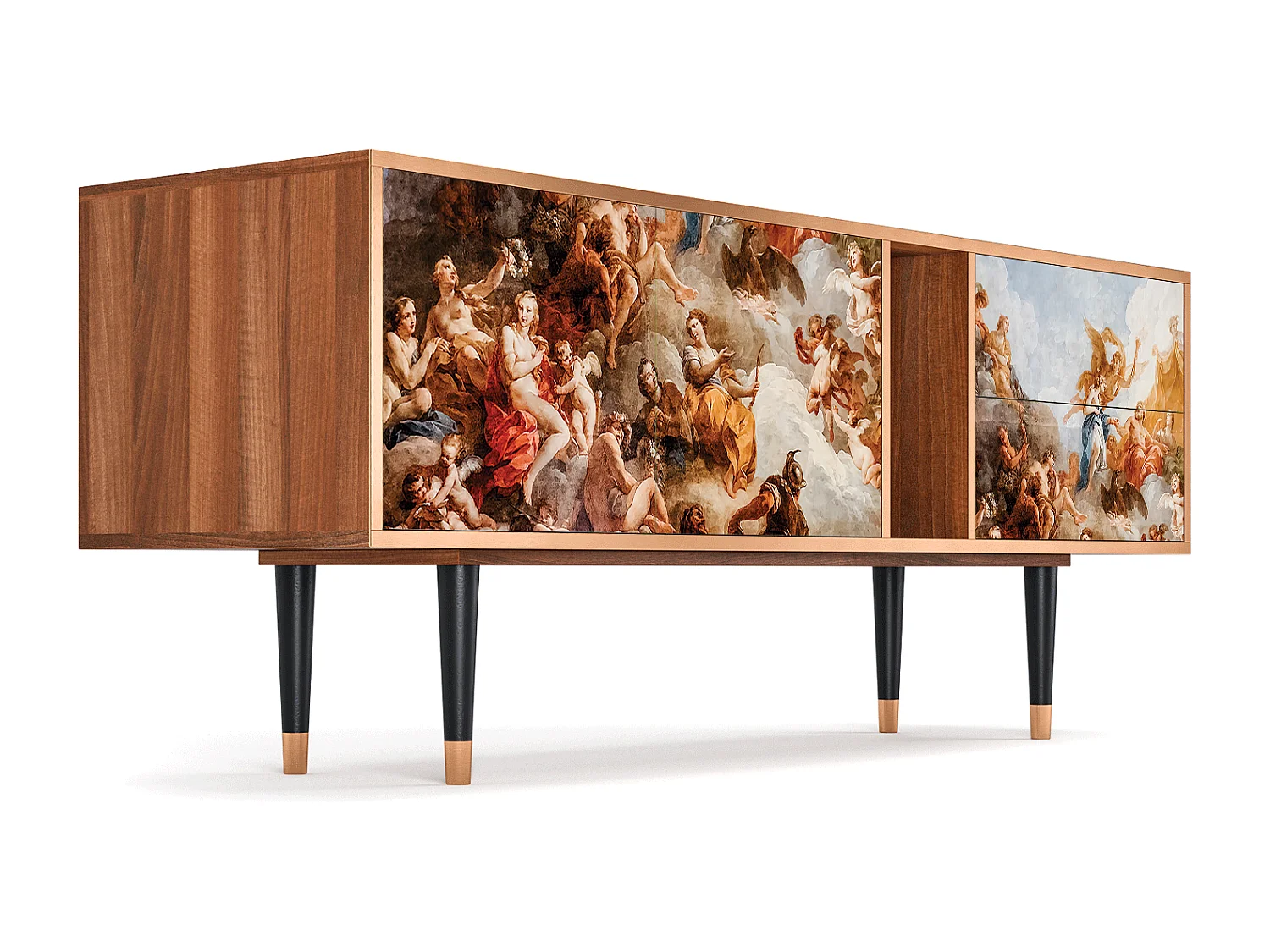 TV-Möbel - 170х69х48 cm - T1 - Versailles, Walnuss