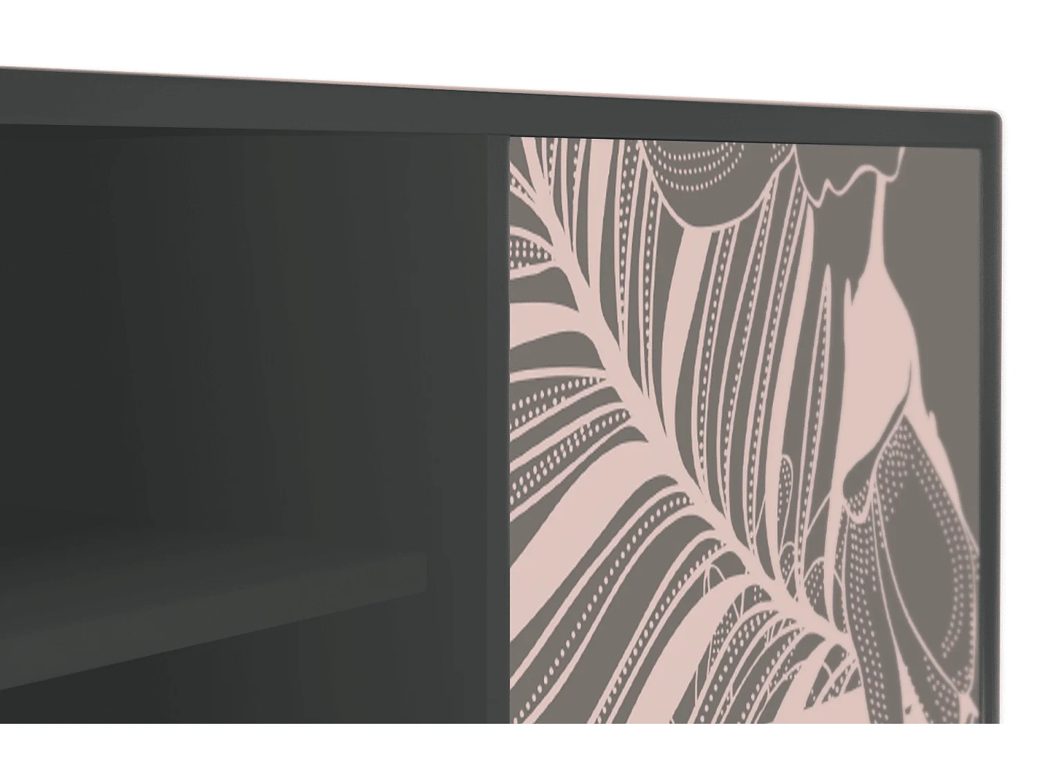 Mueble de TV - 170х69х48 cm - T2 - Issabelline Flower, Antracita