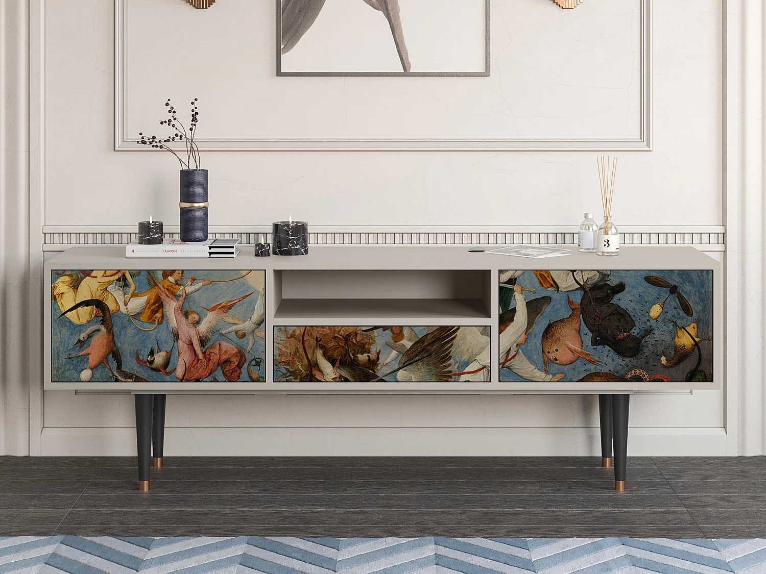 Meuble TV - 170х59х41 cm - T6 - The Fall, Sable