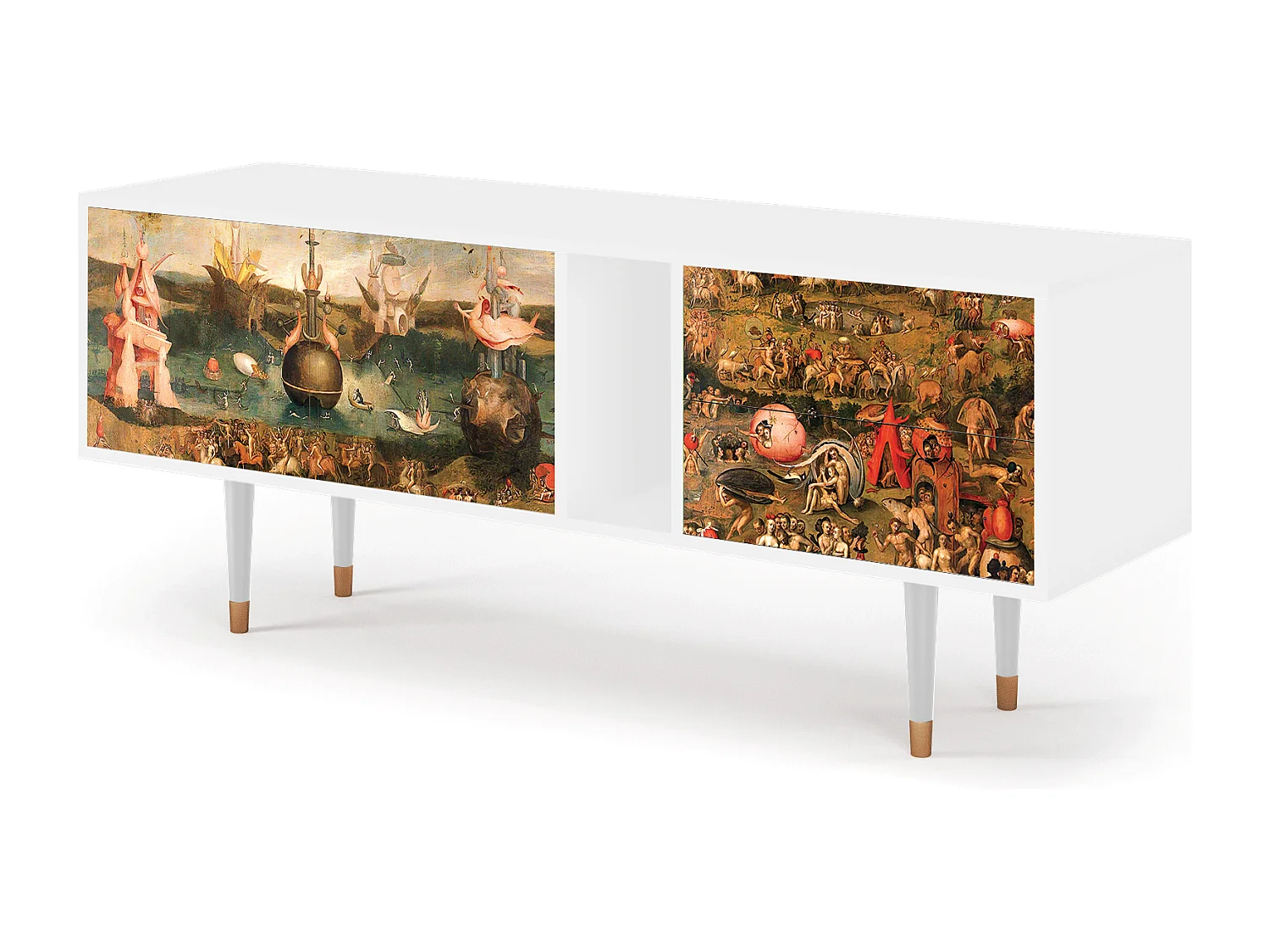 Meuble TV - 170х69х48 cm - T1 - Garden of Delights , Blanc