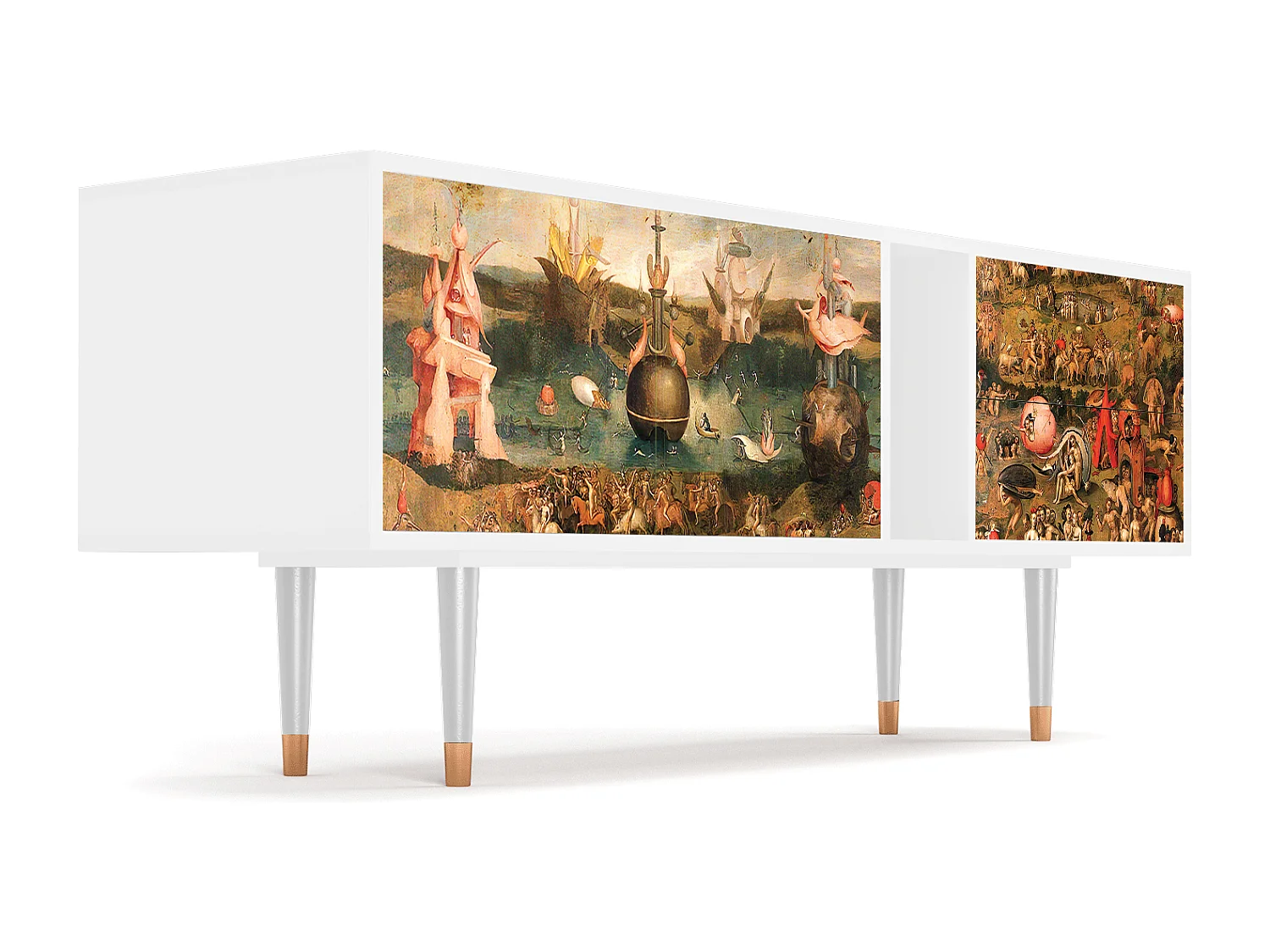 Meuble TV - 170х69х48 cm - T1 - Garden of Delights , Blanc