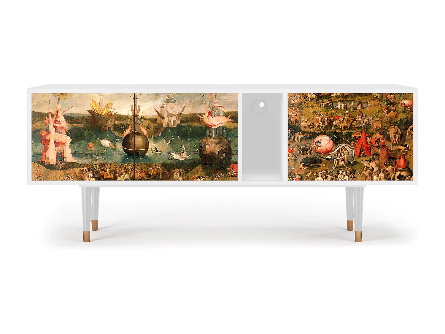 Meuble TV - 170х69х48 cm - T1 - Garden of Delights , Blanc